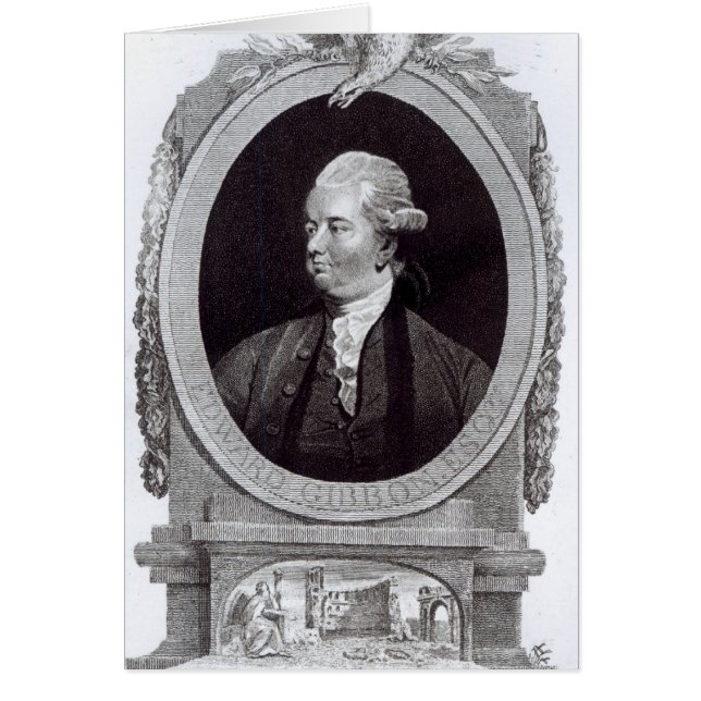 Cartão Retrato de Edward Gibbon (Frente)