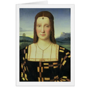 Cartão Retrato de Elizabeth Gonzaga, c.1504 (óleo na