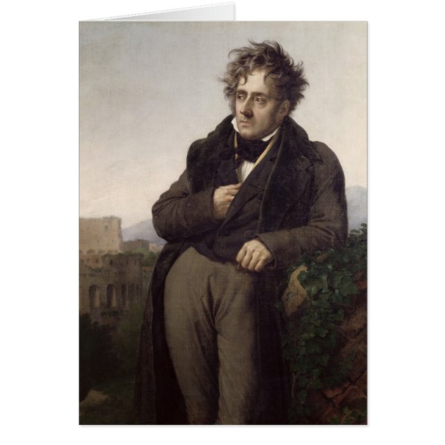 Cartão Retrato de Francois Rene Vicomte de (Frente)