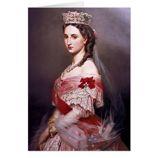 Cartão Retrato de Franz Winterhalter- de Charlotte, (Frente)