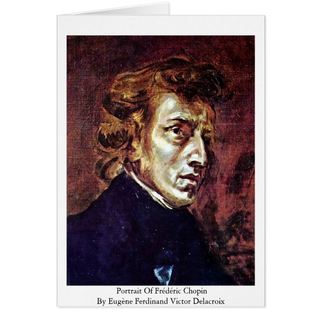Cartão Retrato de Frédéric Chopin (Frente)