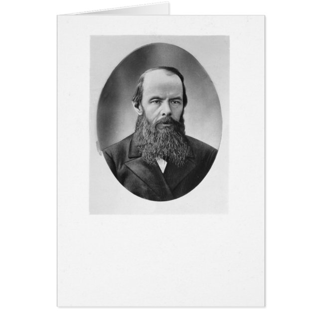 Cartão Retrato de Fyodor Mikhailovich Dostoyevsky (Frente)