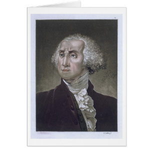 Cartão Retrato de George Washington, 'de Le Traje Um