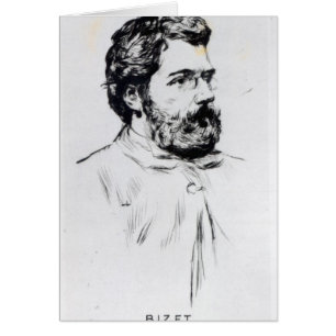 Cartão Retrato de Georges Bizet