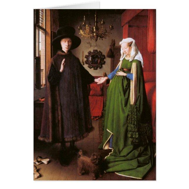 Cartão Retrato de Giovanni Arnolfini e sua esposa (Frente)