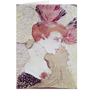 Cartão Retrato de Henri de Toulouse-Lautrec de Marcelle