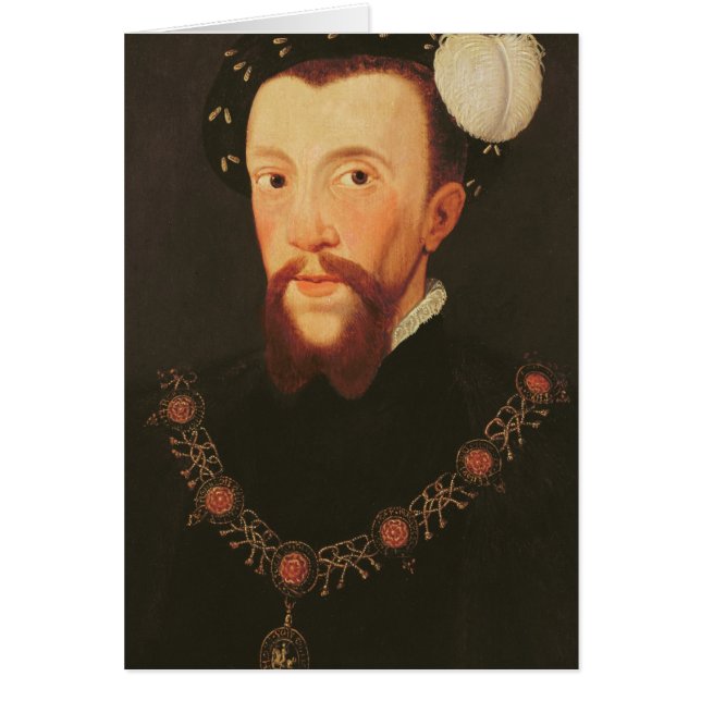 Cartão Retrato de Henry Howard, 1546 (Frente)