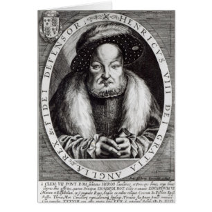 Cartão Retrato de Henry VIII