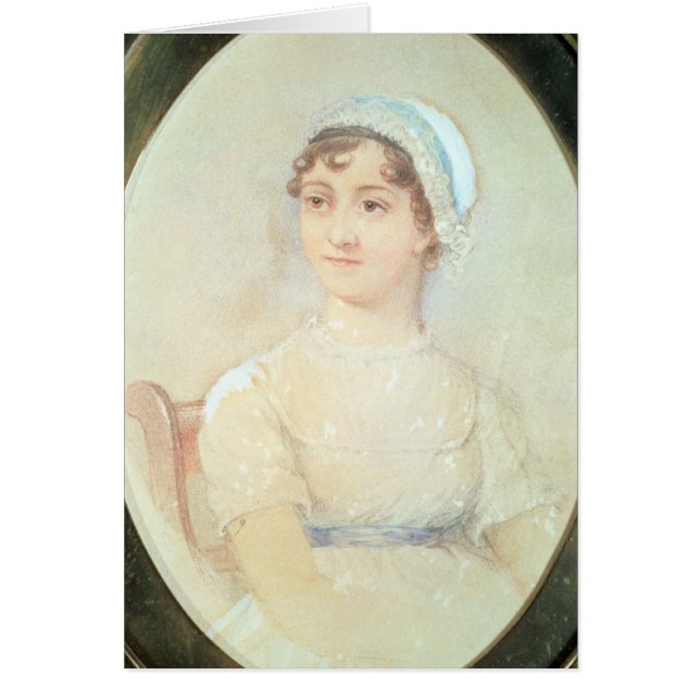 Cartão Retrato de Jane Austen (Frente)
