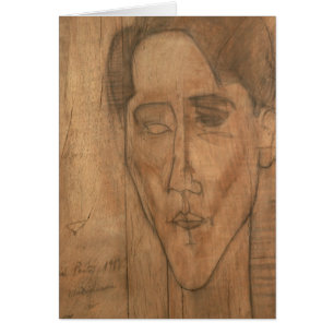 Cartão Retrato de Jean Cocteau (1889-1963) 1917 (lápis