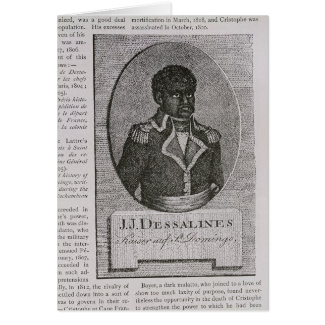 Cartão Retrato de Jean-Jacques Dessalines (Frente)