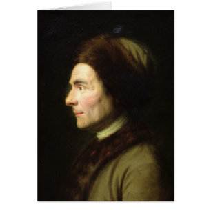 Cartão Retrato de Jean-Jacques Rousseau
