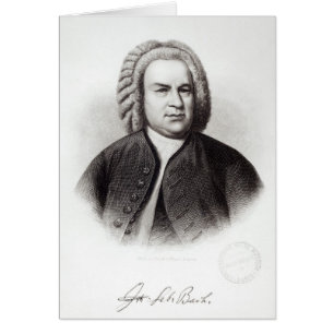 Cartão Retrato de Johann Sebastian Bach