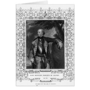Cartão Retrato de John Manners, Marquês de Granby