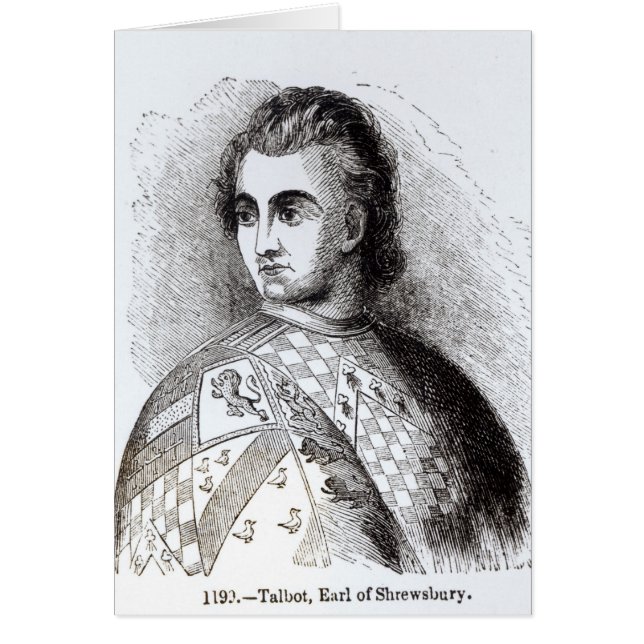 Cartão Retrato de John Talbot (Frente)