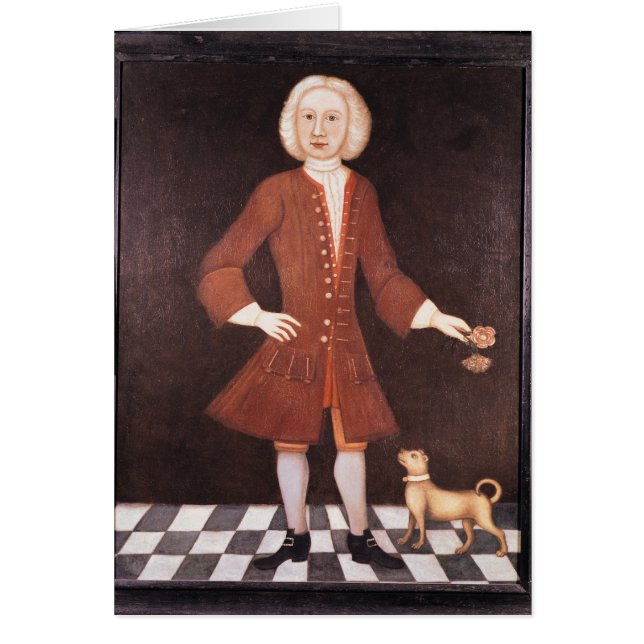 Cartão Retrato de Jonathan Bentham, c.1725 (Frente)