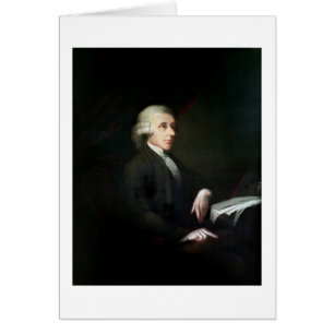 Cartão Retrato de Joseph Priestley (1733-1804) (óleo em