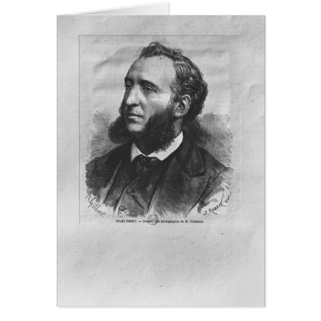 Cartão Retrato de Jules Ferry (Frente)
