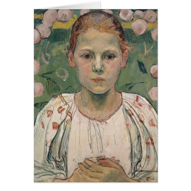 Cartão Retrato de Kathe von Bach | No Jardim (Frente)