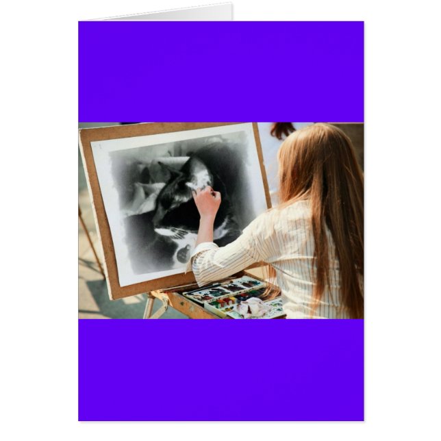 Cartão Retrato de Lucy (Frente)