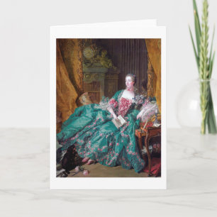 Cartão Retrato de Madame Pompadour, Boucher