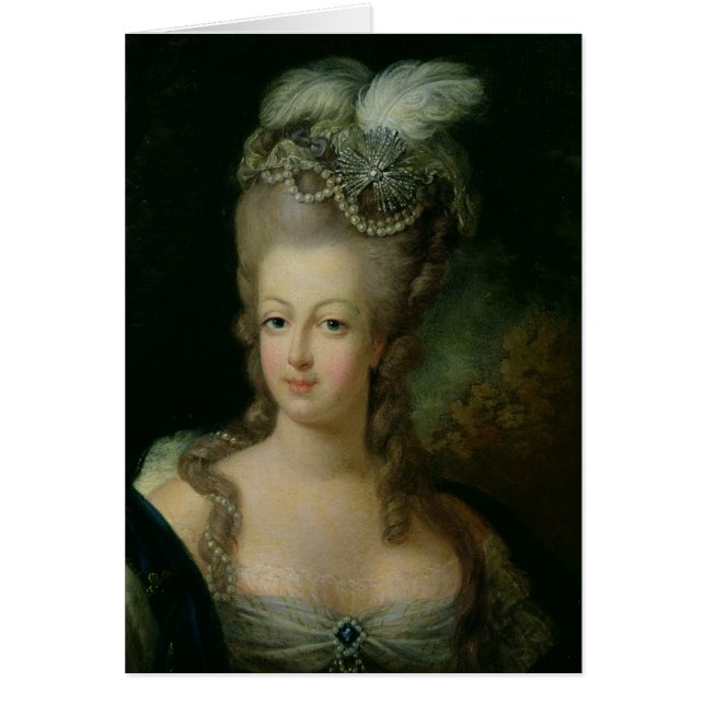 Cartão Retrato de Marie-Antoinette (Frente)