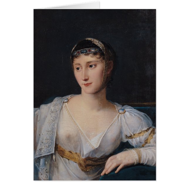 Cartão Retrato de Marie-Pauline Bonaparte (Frente)