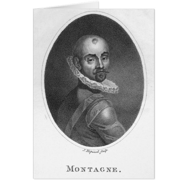 Cartão Retrato de Michel de Montaigne (Frente)