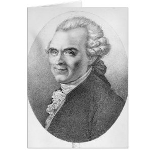 Cartão Retrato de Michel-Jean Sedaine