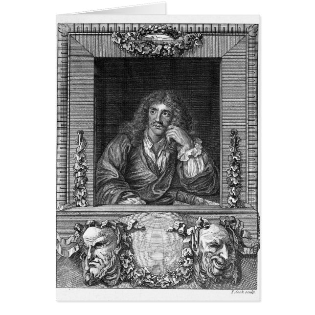 Cartão Retrato de Moliere (Frente)