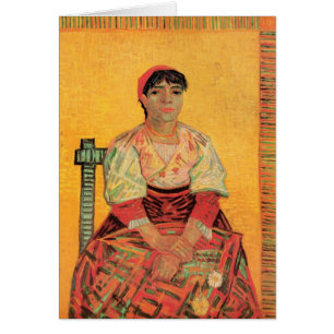 Cartão Retrato de Mulher Italiana por Vincent van Gogh