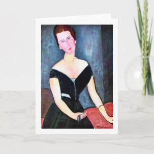 Cartão Retrato de Mulher, Modigliani