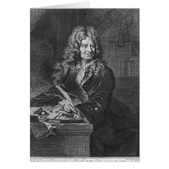 Cartão Retrato de Nicolas Boileau (Frente)