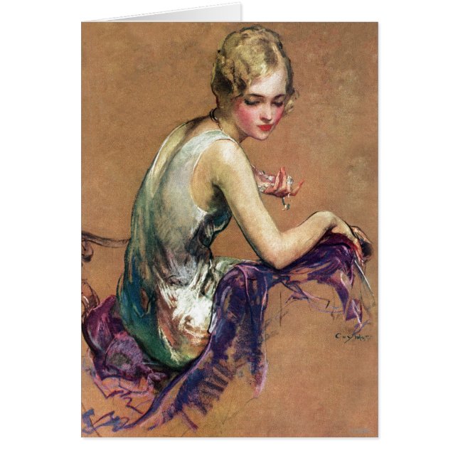 Cartão Retrato de Pastel (Frente)