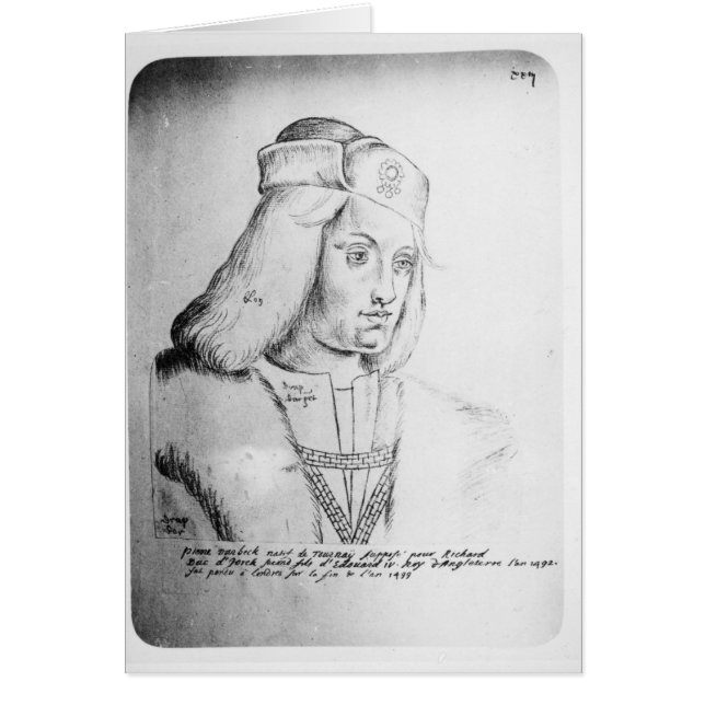 Cartão Retrato de Perkin Warbeck (Frente)