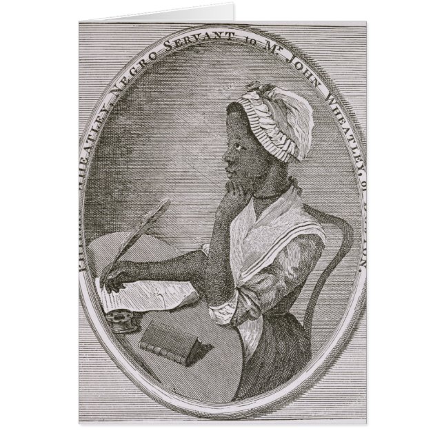 Cartão Retrato de Phillis Wheatley (Frente)