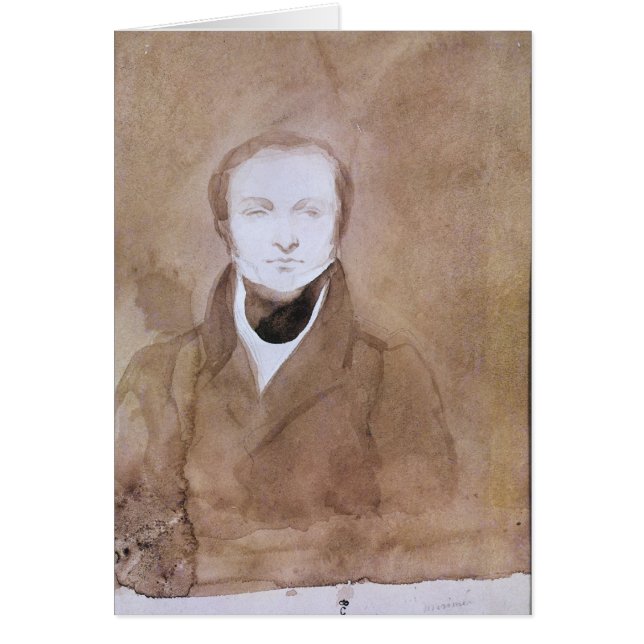 Cartão Retrato de Prosper Merimee (Frente)