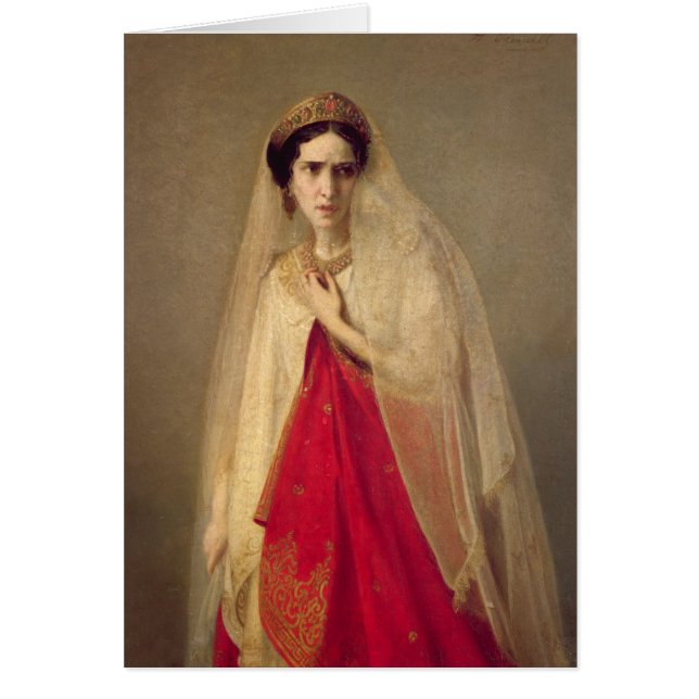 Cartão Retrato de Rachel (Frente)