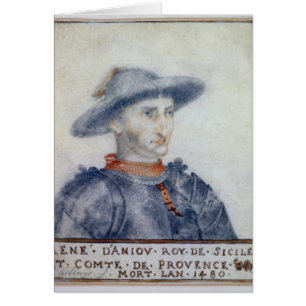 Cartão Retrato de Rene mim duque de Anjou