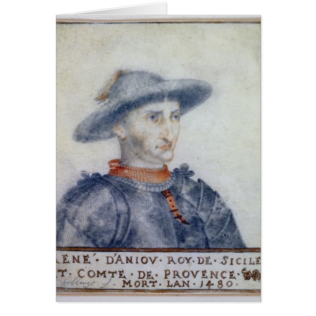 Cartão Retrato de Rene mim duque de Anjou (Frente)