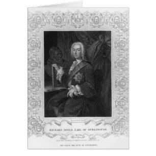 Cartão Retrato de Richard Boyle, Conde de Burlington