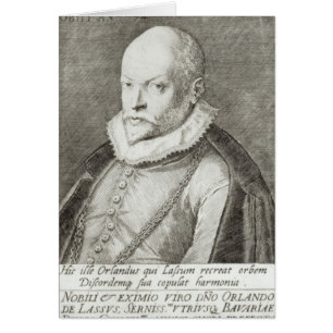 Cartão Retrato de Roland de Lassus 1593-94