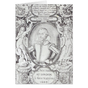 Cartão Retrato de Samuel Daniel