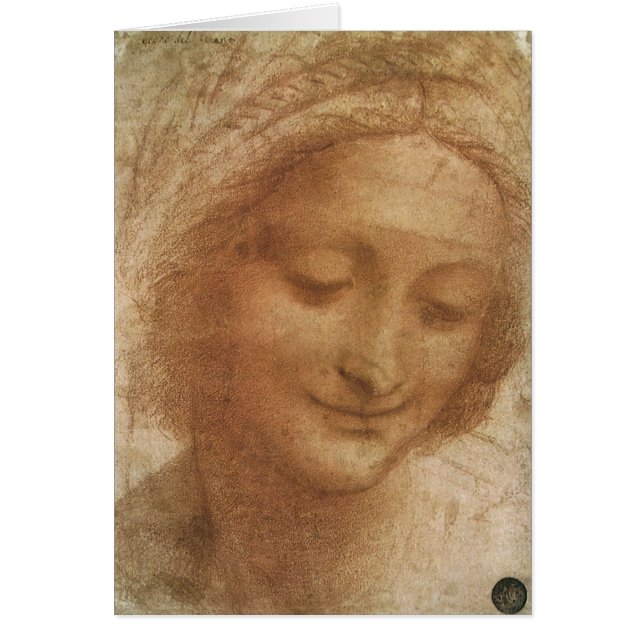 Cartão Retrato de Santo Anne de Leonardo da Vinci (Frente)