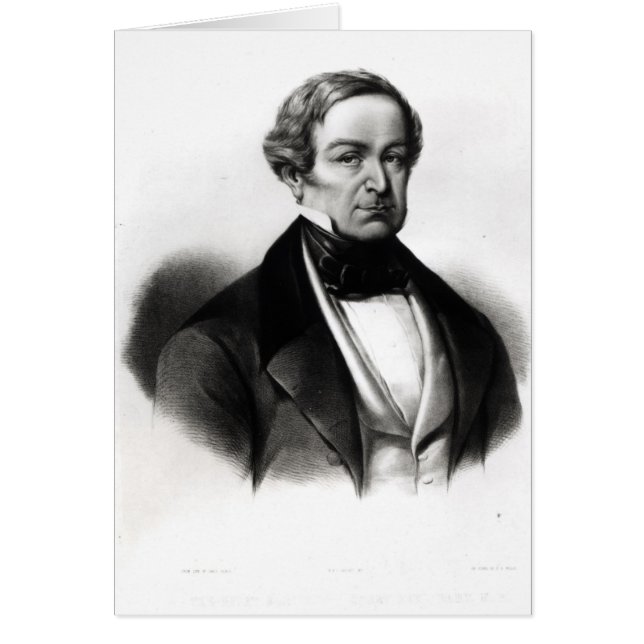 Cartão Retrato de Sir Robert Peel (Frente)