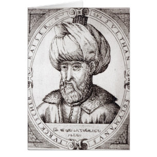 Cartão Retrato de Suleiman o magnífico