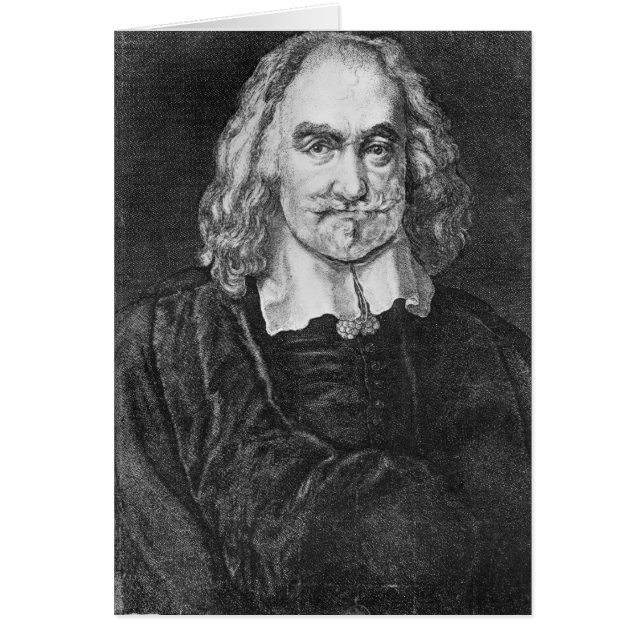 Cartão Retrato de Thomas Hobbes (Frente)