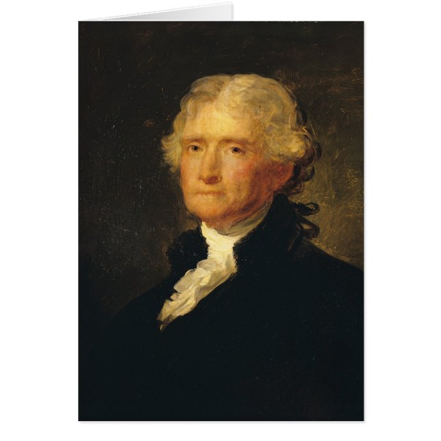 Cartão Retrato de Thomas Jefferson (Frente)