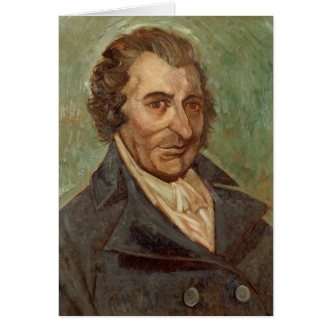 Cartão Retrato de Thomas Paine (Frente)