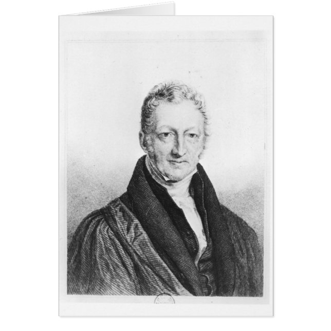 Cartão Retrato de Thomas Robert Malthus (Frente)